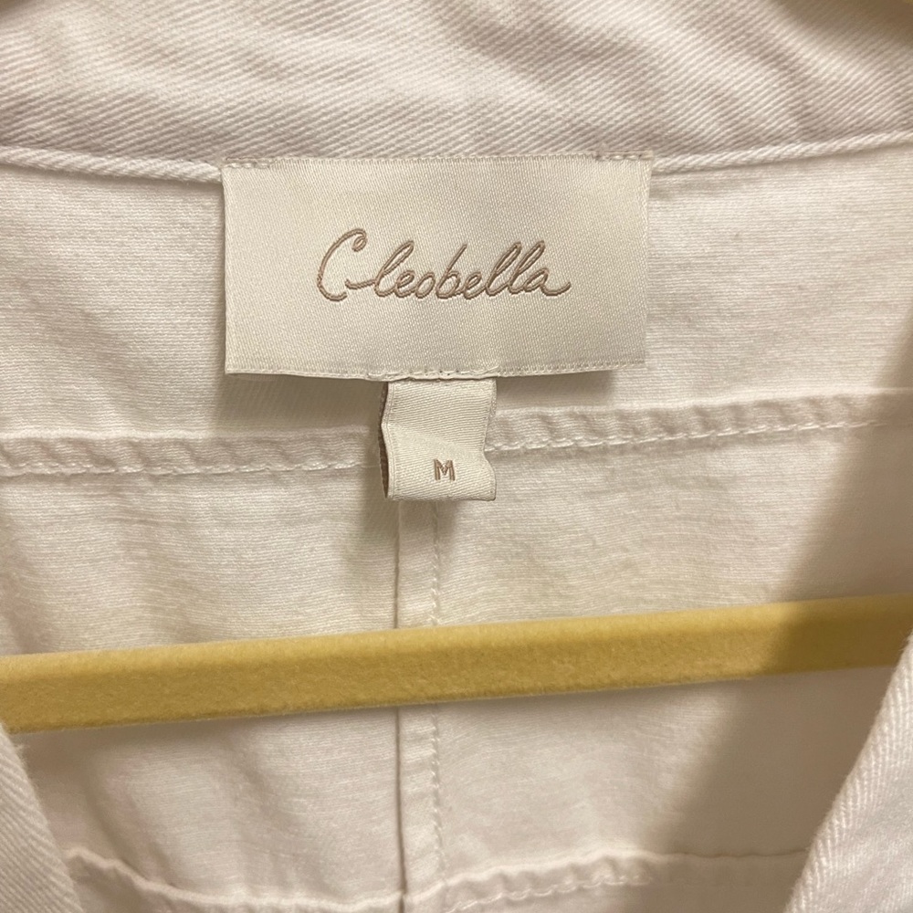 Cleobella White Denim Patchwork Romper - image 2